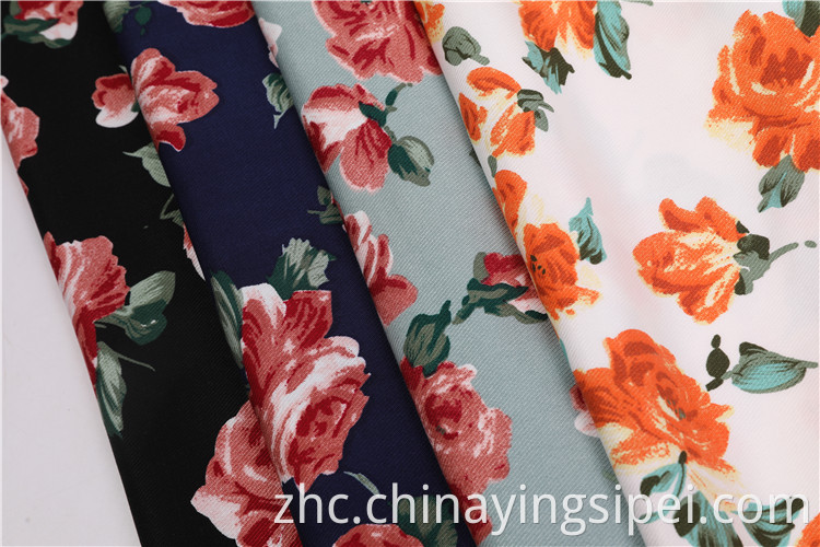 在库存软质斜纹纺织品印刷面料人造丝衫的衬衫织物